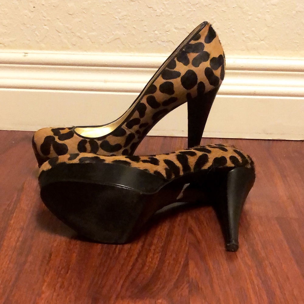 Guess Leopard Print Platform Heels - image 3